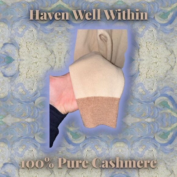 Haven Well Within Camel 100% Cashmere Cardigan Sweater Size M - Picture 3 of 6